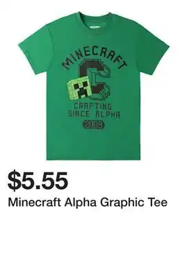 Five Below Minecraft Alpha Graphic Tee offer