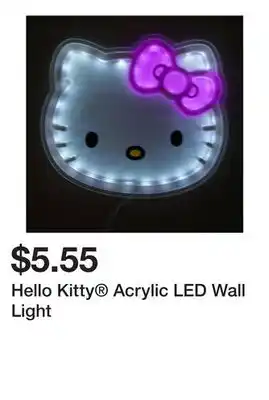 Five Below Hello Kitty Acrylic LED Wall Light offer