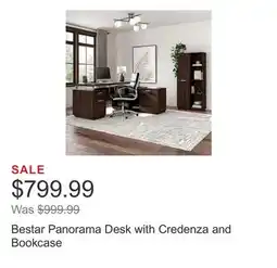 Costco Bestar Panorama Desk with Credenza and Bookcase offer