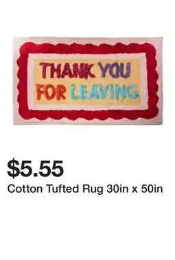 Five Below Cotton Tufted Rug 30in x 50in offer