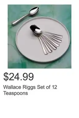 Costco Wallace Riggs Set of 12 Teaspoons offer