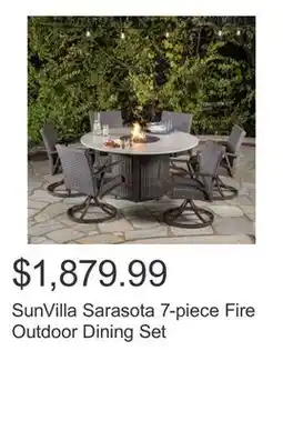 Costco SunVilla Sarasota 7-piece Fire Outdoor Dining Set offer