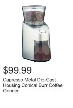 Costco Capresso Metal Die-Cast Housing Conical Burr Coffee Grinder offer