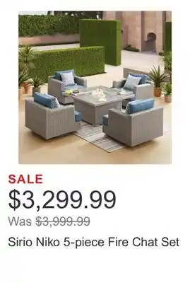 Costco Sirio Niko 5-piece Fire Chat Set offer