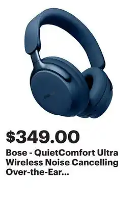 Best Buy Bose - QuietComfort Ultra Wireless Noise Cancelling Over-the-Ear Headphones - Lunar Blue offer