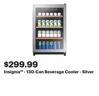 Best Buy Insignia - 130-Can Beverage Cooler - Silver offer