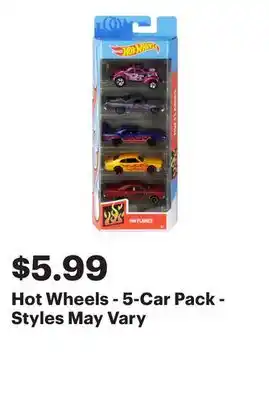 Best Buy Hot Wheels - 5-Car Pack - Styles May Vary offer