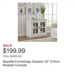 Costco Bayside Furnishings Greyson 32 2-Door Modular Console offer