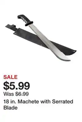 Harbor Freight Tools 18 in. Machete with Serrated Blade offer