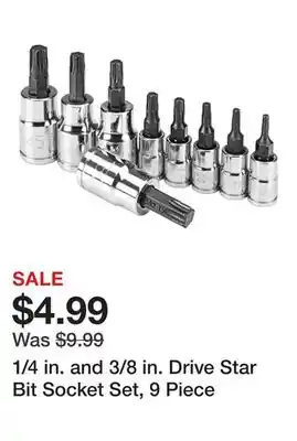 Harbor Freight Tools 1/4 in. and 3/8 in. Drive Star Bit Socket Set, 9 Piece offer