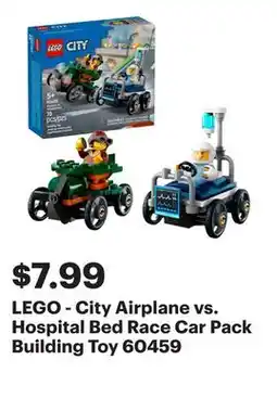 Best Buy LEGO - City Airplane vs. Hospital Bed Race Car Pack Building Toy 60459 offer