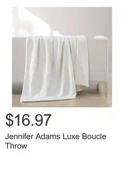 Costco Jennifer Adams Luxe Boucle Throw offer