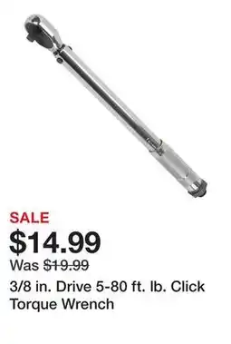 Harbor Freight Tools 3/8 in. Drive 5-80 ft. lb. Click Torque Wrench offer