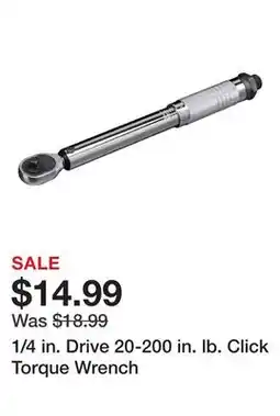 Harbor Freight Tools 1/4 in. Drive 20-200 in. lb. Click Torque Wrench offer