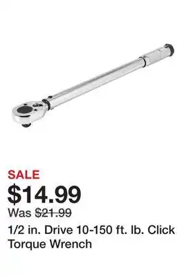 Harbor Freight Tools 1/2 in. Drive 10-150 ft. lb. Click Torque Wrench offer