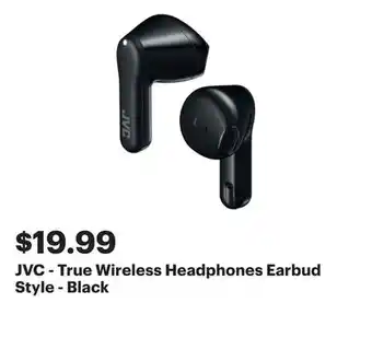 Best Buy JVC - True Wireless Headphones Earbud Style - Black offer