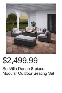 Costco SunVilla Dorian 8-piece Modular Outdoor Seating Set offer