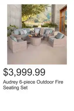 Costco Audrey 6-piece Outdoor Fire Seating Set offer