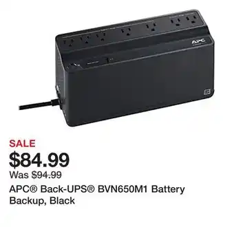 Office Depot APC Back-UPS BVN650M1 Battery Backup, Black offer