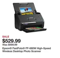 Office Depot Epson FastFoto FF-680W High-Speed Wireless Desktop Photo Scanner offer