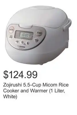 Costco Zojirushi 5.5-Cup Micom Rice Cooker and Warmer (1 Liter, White) offer