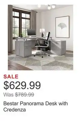 Costco Bestar Panorama Desk with Credenza offer