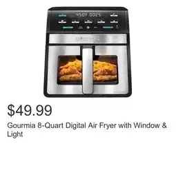 Costco Gourmia 8-Quart Digital Air Fryer with Window & Light offer