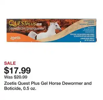 Tractor Supply Company Zoetis Quest Plus Gel Horse Dewormer and Boticide, 0.5 oz offer