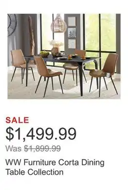 Costco WW Furniture Corta Dining Table Collection offer