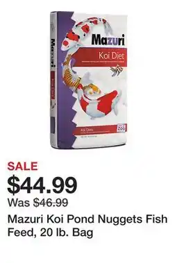 Tractor Supply Company Mazuri Koi Pond Nuggets Fish Feed, 20 lb. Bag offer