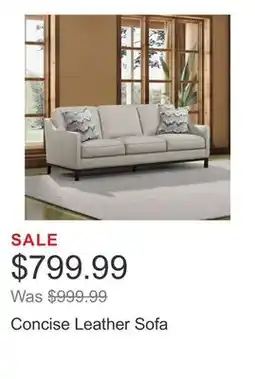 Costco Concise Leather Sofa offer