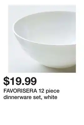 Ikea FAVORISERA 12 piece dinnerware set, white offer