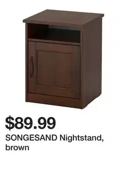 Ikea SONGESAND Nightstand, brown offer