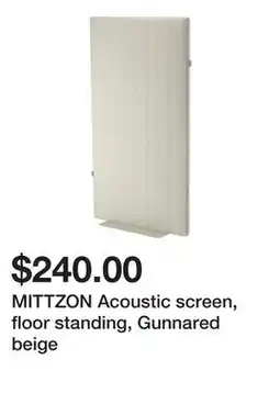 Ikea MITTZON Acoustic screen, floor standing, Gunnared beige offer