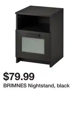 Ikea BRIMNES Nightstand, black offer