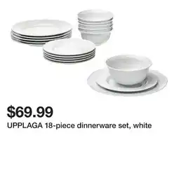 Ikea UPPLAGA 18-piece dinnerware set, white offer