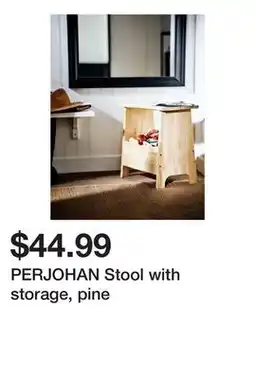 Ikea PERJOHAN Stool with storage, pine offer