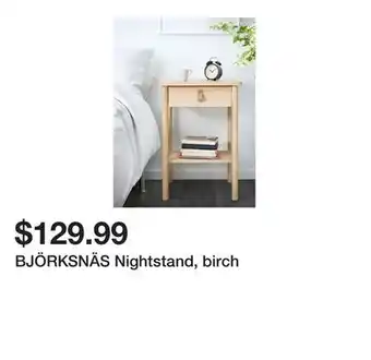 Ikea BJÖRKSNÄS Nightstand, birch offer