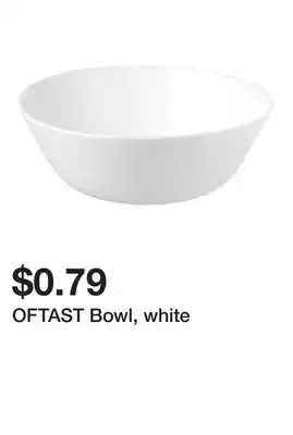 Ikea OFTAST Bowl, white offer