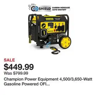 Tractor Supply Company Champion Power Equipment 4,500/3,650-Watt Gasoline Powered OFI Generator with ParaLINK, Remote Start offer