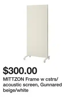 Ikea MITTZON Frame w cstrs/acoustic screen, Gunnared beige/white offer