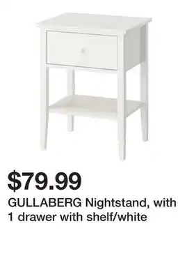 Ikea GULLABERG Nightstand, with 1 drawer with shelf/white offer