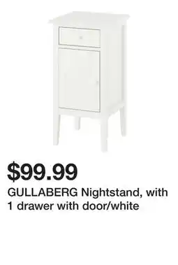 Ikea GULLABERG Nightstand, with 1 drawer with door/white offer