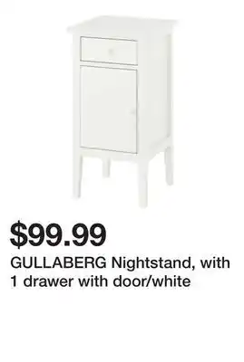 Ikea GULLABERG Nightstand, with 1 drawer with door/white offer