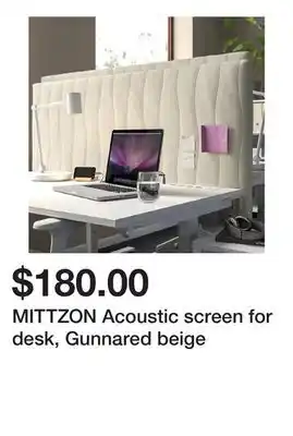 Ikea MITTZON Acoustic screen for desk, Gunnared beige offer