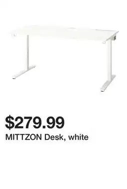 Ikea MITTZON Desk, white offer