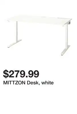 Ikea MITTZON Desk, white offer