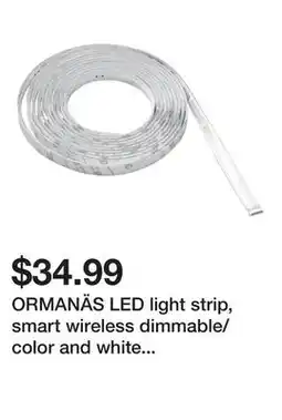 Ikea ORMANÄS LED light strip, smart wireless dimmable/color and white spectrum offer