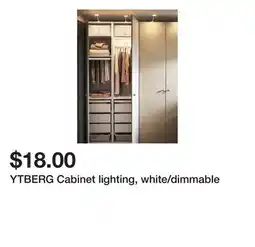 Ikea YTBERG Cabinet lighting, white/dimmable offer