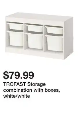 Ikea TROFAST Storage combination with boxes, white/white offer